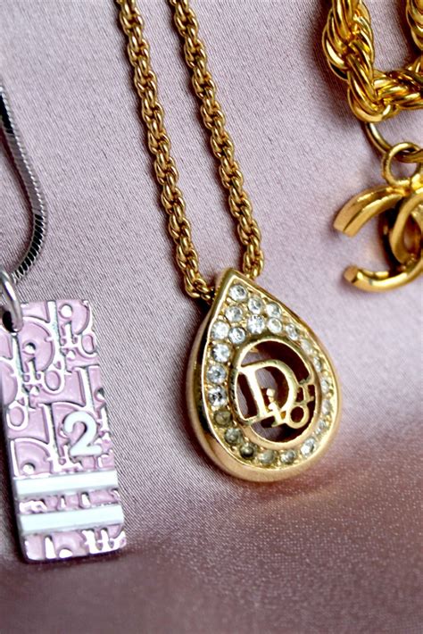 vintage dior necklace gold|pre owned christian dior earrings.